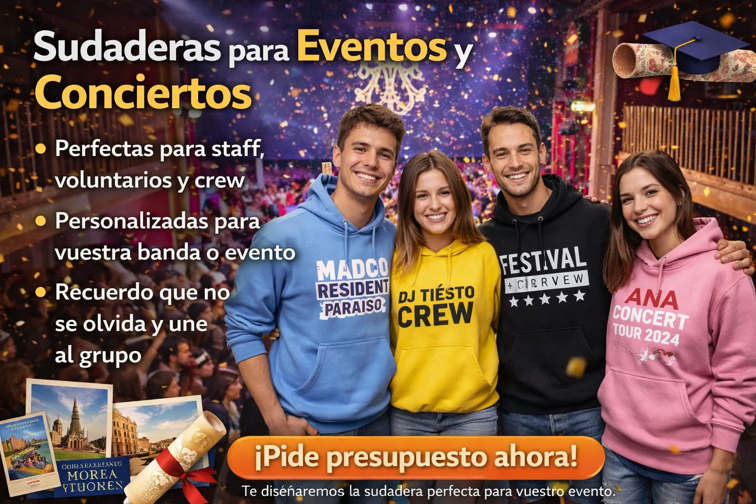 Sudaderas para grupos y eventos en La Rioja
